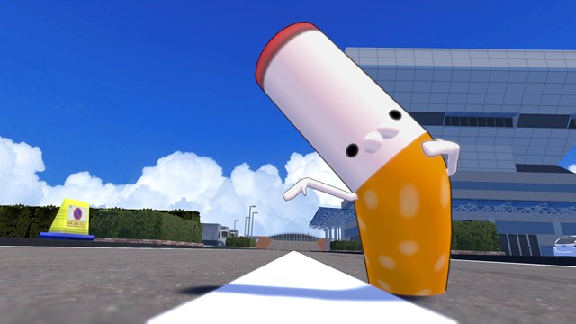 VRChat『Yokohama』ワールドの横浜港 大さん橋 横浜国際客船ターミナルとシケモクくん