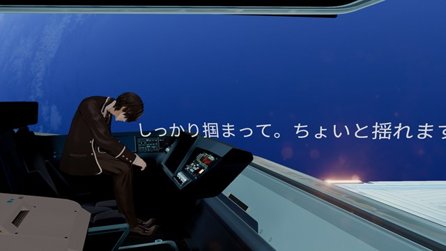 Project Lost Worldsのスイッチ盤をいじるフレンド